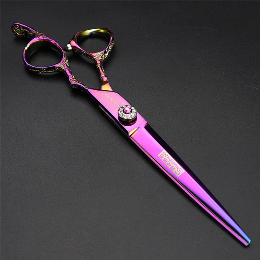 Japan 440c hair scissors professional barber scissors hairdressing scissors salon shape cutting thinning tools - ultrsbeauty