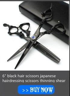 Professional 6-inch Japanese hair scissors high-end steamed bread crusher hair styling tools stainless steel thin scissors - ultrsbeauty