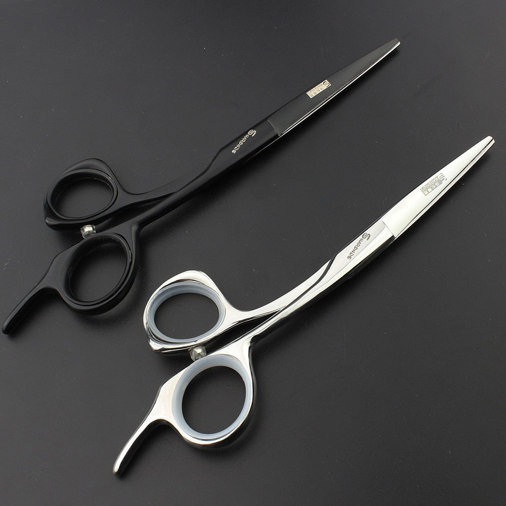 Black Silver High Hardness Japan 440c Steel 5.5/6/6.5 Inch Cutting Scissors Professional Hairdresser Scissors Hair Scissors - ultrsbeauty