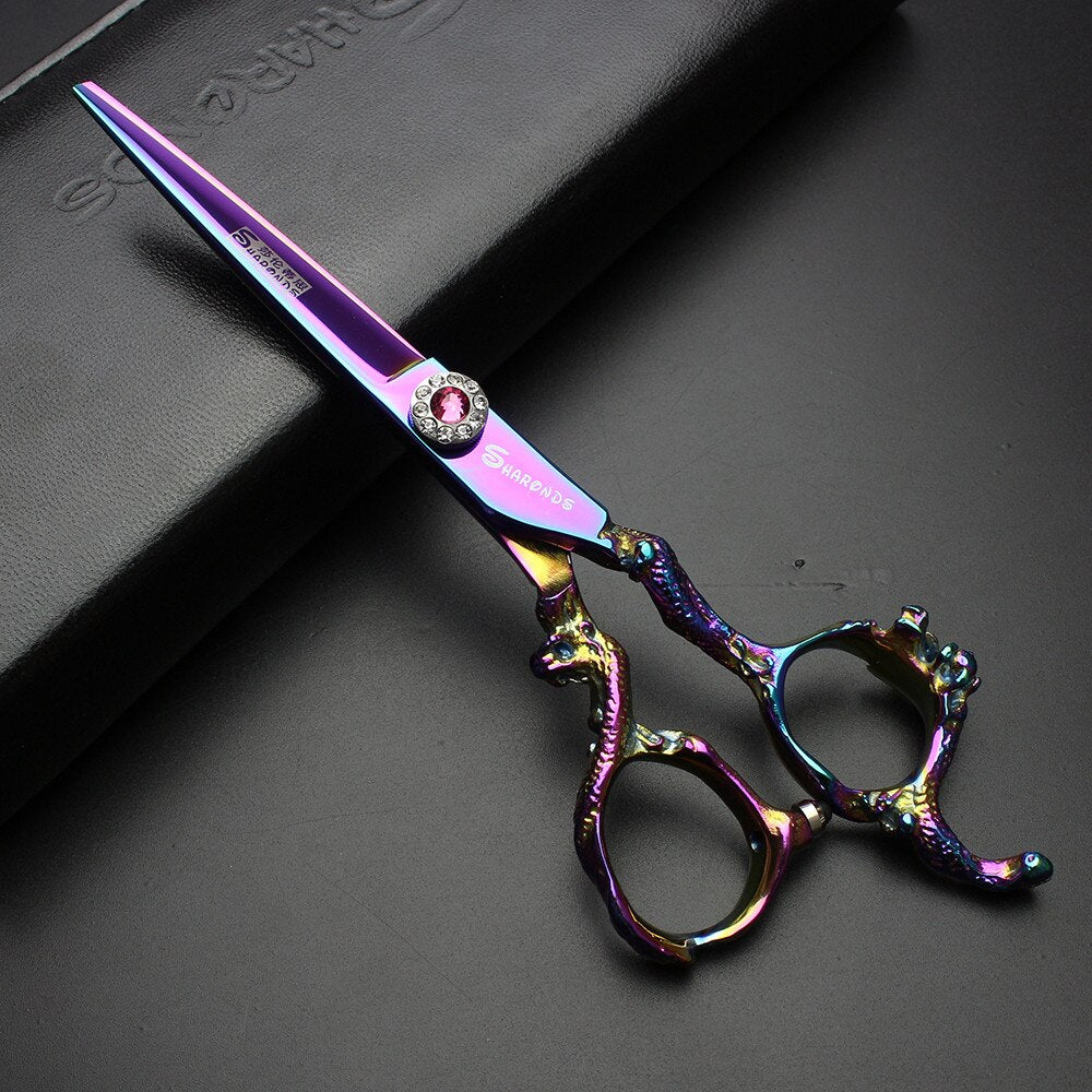 Japan  Hair Scissors Professional Hairdressing Scissors Barber Shears Hair Cutting 6.0 inch High Quality Thinning - ultrsbeauty