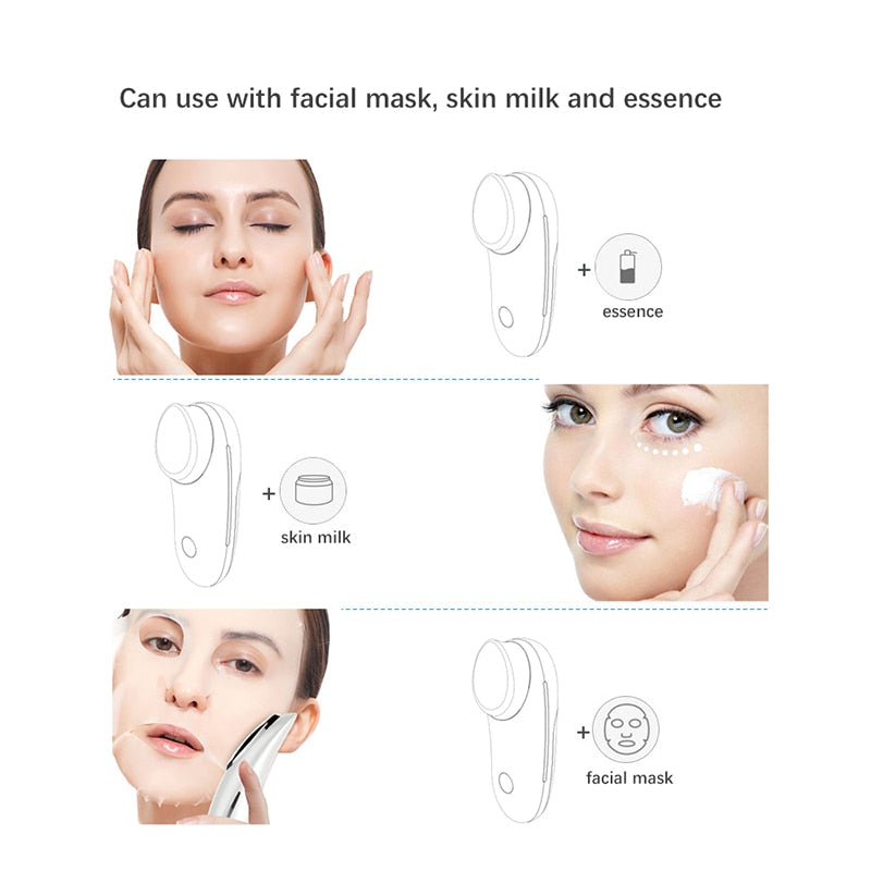 TOUCHBeauty Newly Mini Sonic Facial Massage Device, Ionic Infusion Face Vibration Deep Cleansing SPA Beauty Instrument TB-1681 - ultrsbeauty