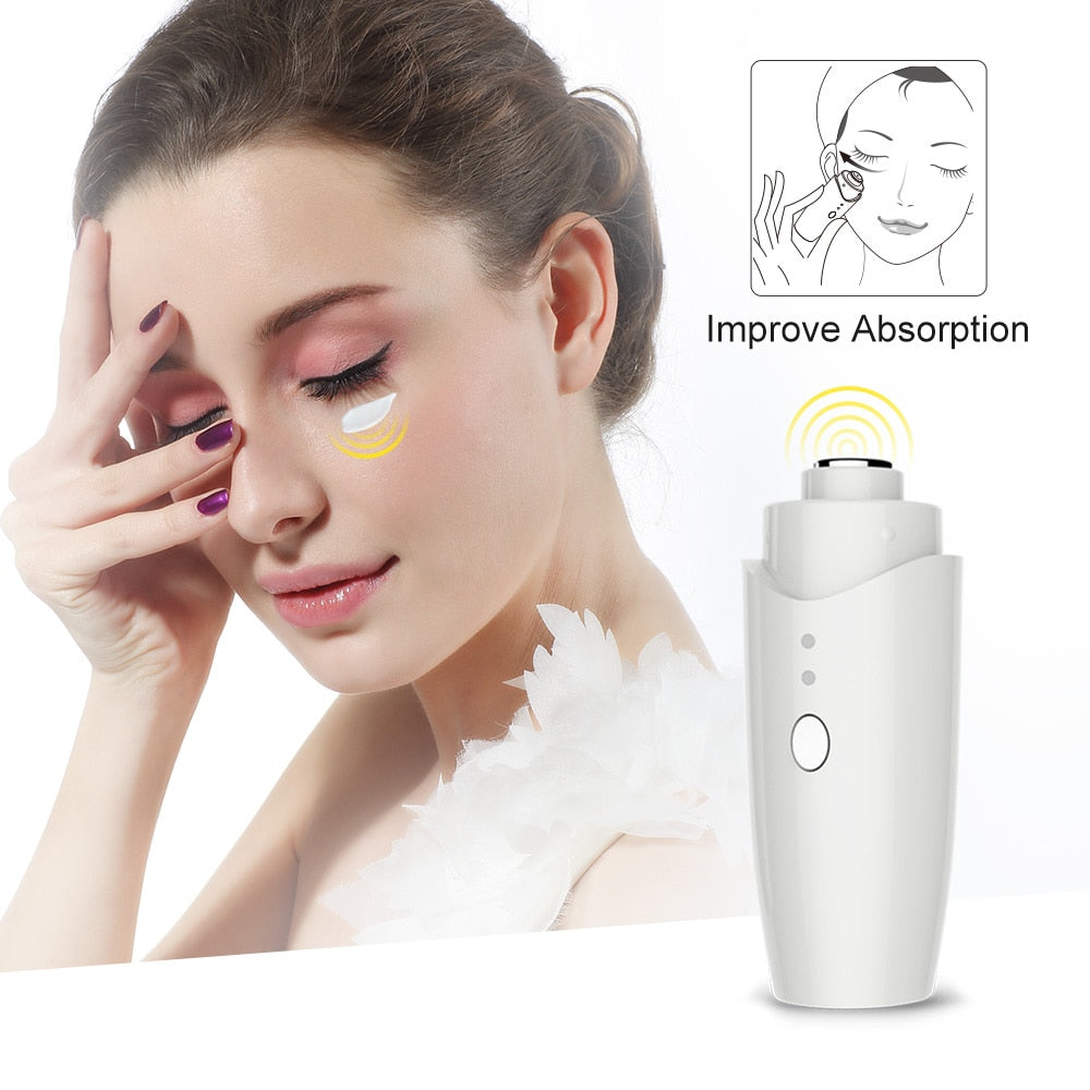 TOUCHBeauty Heated Anti-Aging Vibrating Eye Massage, Mini eye fine lines Sonic Eye Device, Lighten Dark Circles and Puffiness - ultrsbeauty