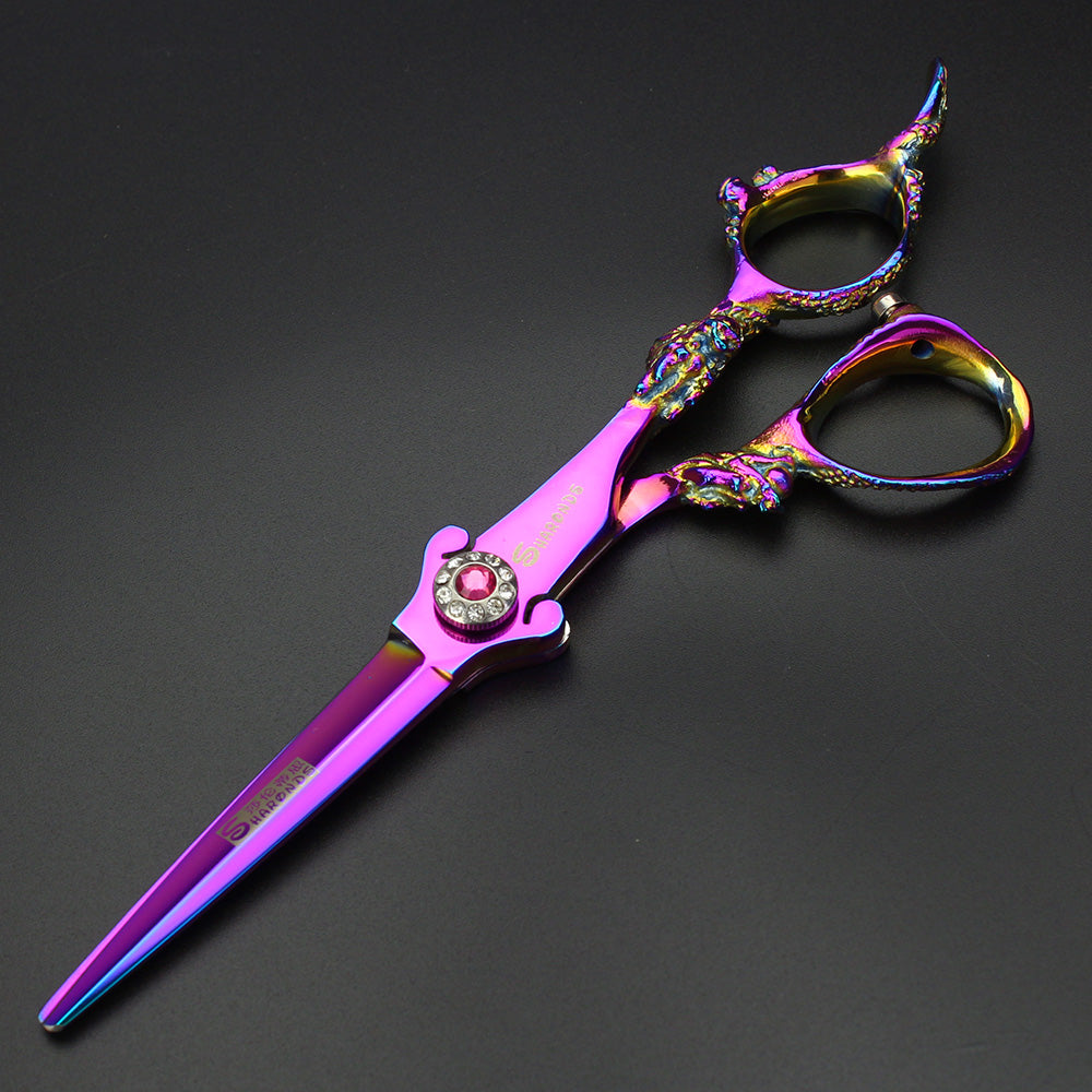 440C steel professional 6 inch hair scissors hair salon hairdresser special color personalized hair scissors - ultrsbeauty