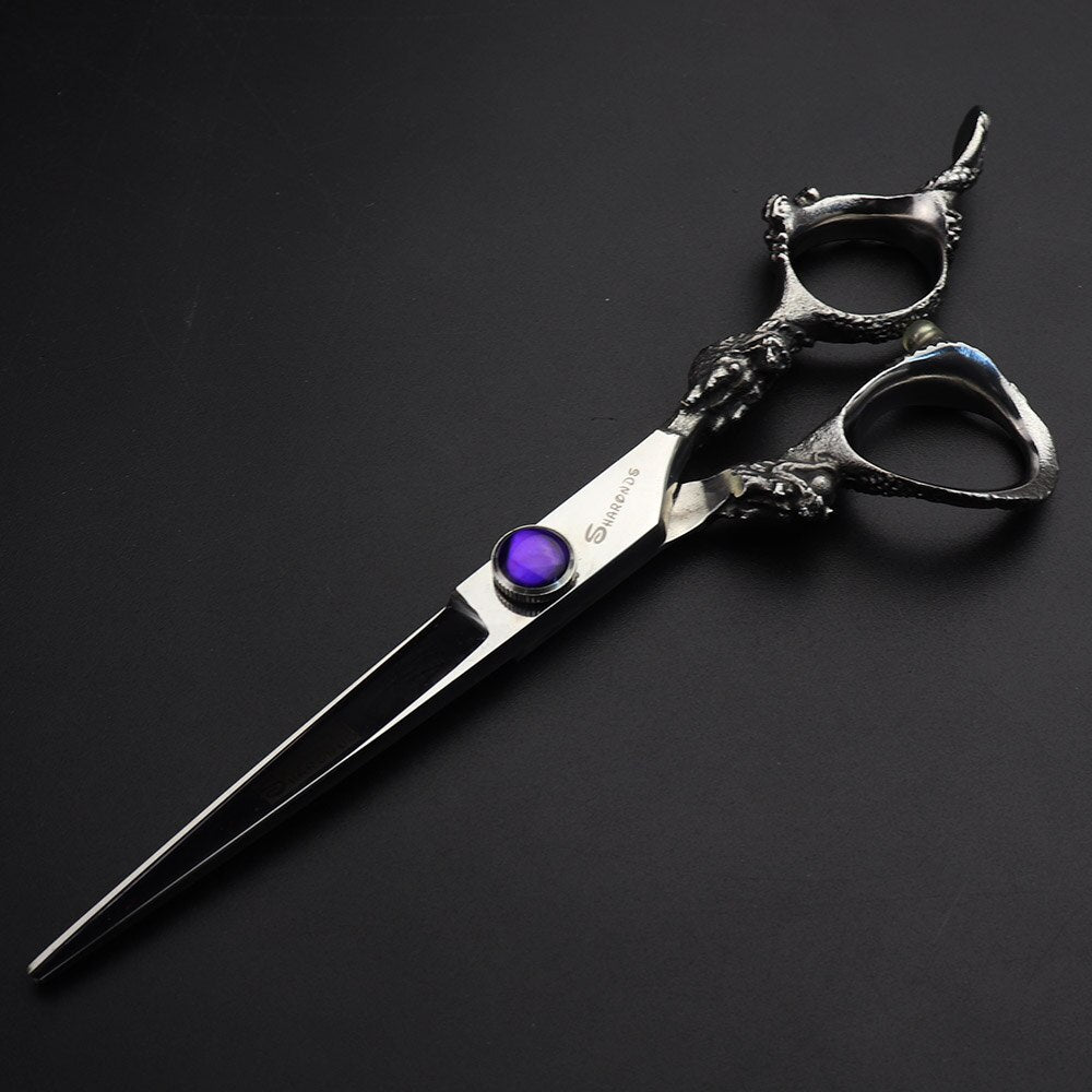 Japan440c professional hairdressing scissors dragon handle hair scissors 5.5/6/7 inch barber shop scissors cutting scissors tool - ultrsbeauty