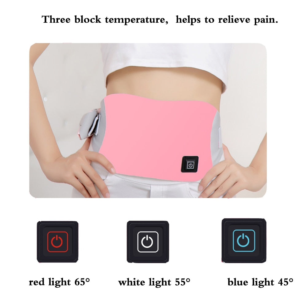 Washable Far Infrared wireless warm uterus belt Electric Heating Belt Lady Warm Palace Menstrual Stomachache Waist Pain Relief - ultrsbeauty