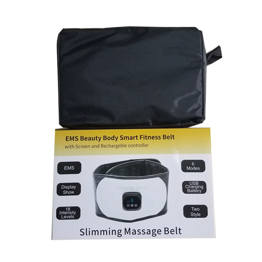 Waist Abdominal Muscle Stimulator Electro Muscle Stimulation Body Slimming Massager EMS Trainer ABS Stimulator Fitness Training - ultrsbeauty