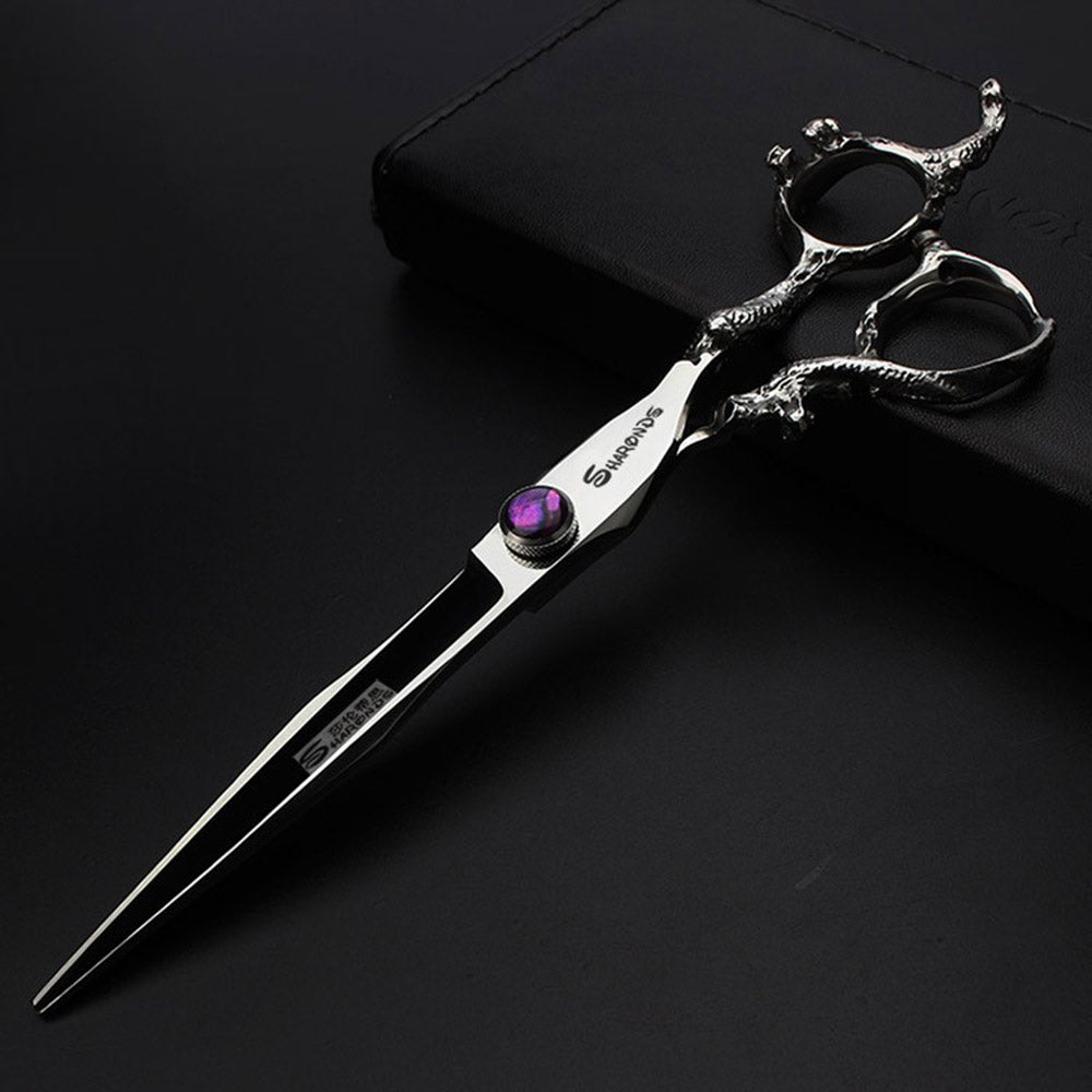 Japan440c professional hairdressing scissors dragon handle hair scissors 5.5/6/7 inch barber shop scissors cutting scissors tool - ultrsbeauty