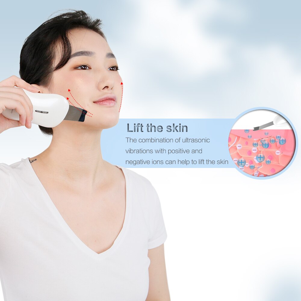 TOUCHBeauty Ultrasonic facial Skin Scrubber, Blackhead Remover, Exfoliation Facial Lifting, Skin Rejuvenation Anti-Age Device - ultrsbeauty