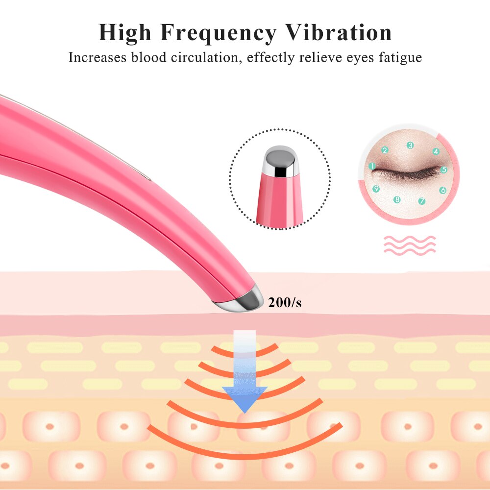 TOUCHBeauty Sonic Vibration Eye Massager, Relieves Dark Circles and Puffiness Eye & Facial Skin Care Device TB-1583 - ultrsbeauty