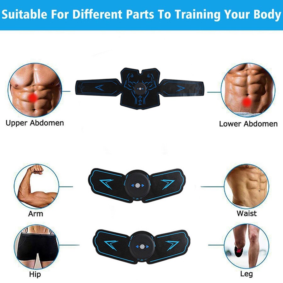 Smart EMS Muscle Trainer Electric Muscle Stimulator Wireless Abdominal Arm ABS Stimulator Fitness Slimming Gel Massager - ultrsbeauty