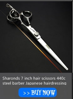 Professional 6-inch Japanese hair scissors high-end steamed bread crusher hair styling tools stainless steel thin scissors - ultrsbeauty