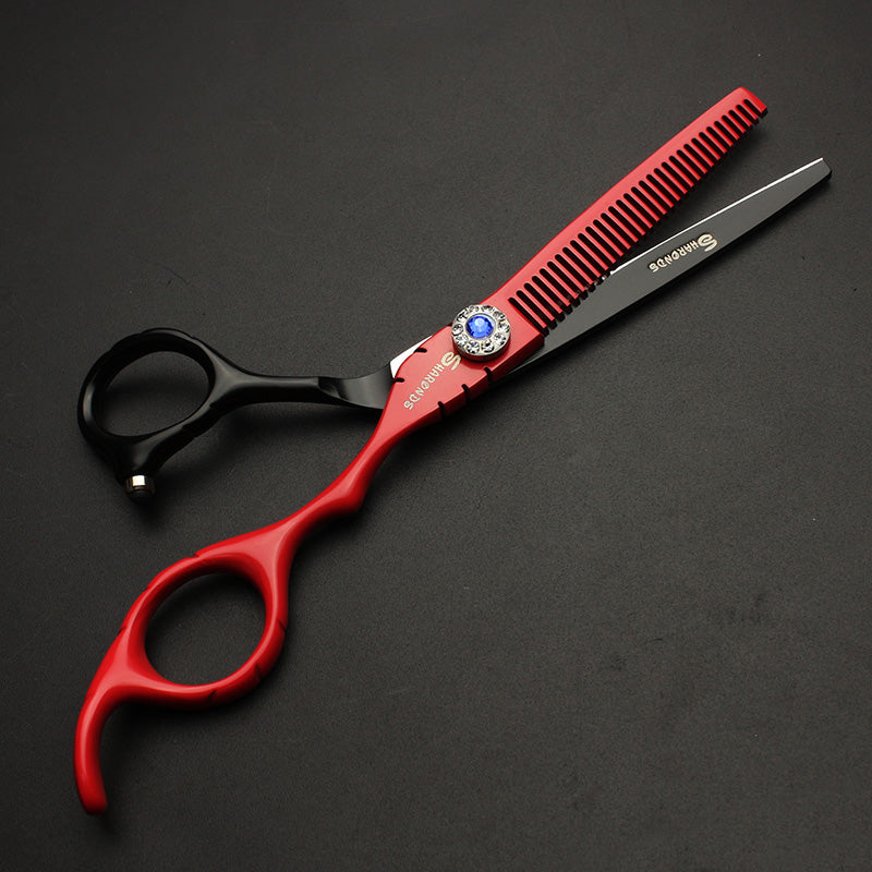 Red & Black 6 inches bird scissors stylist ideal hairdressing tool hairdressing scissors free delivery - ultrsbeauty