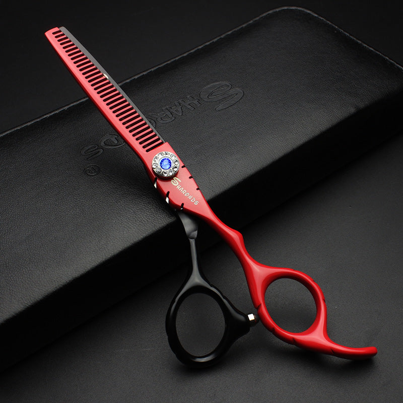 Red & Black 6 inches bird scissors stylist ideal hairdressing tool hairdressing scissors free delivery - ultrsbeauty