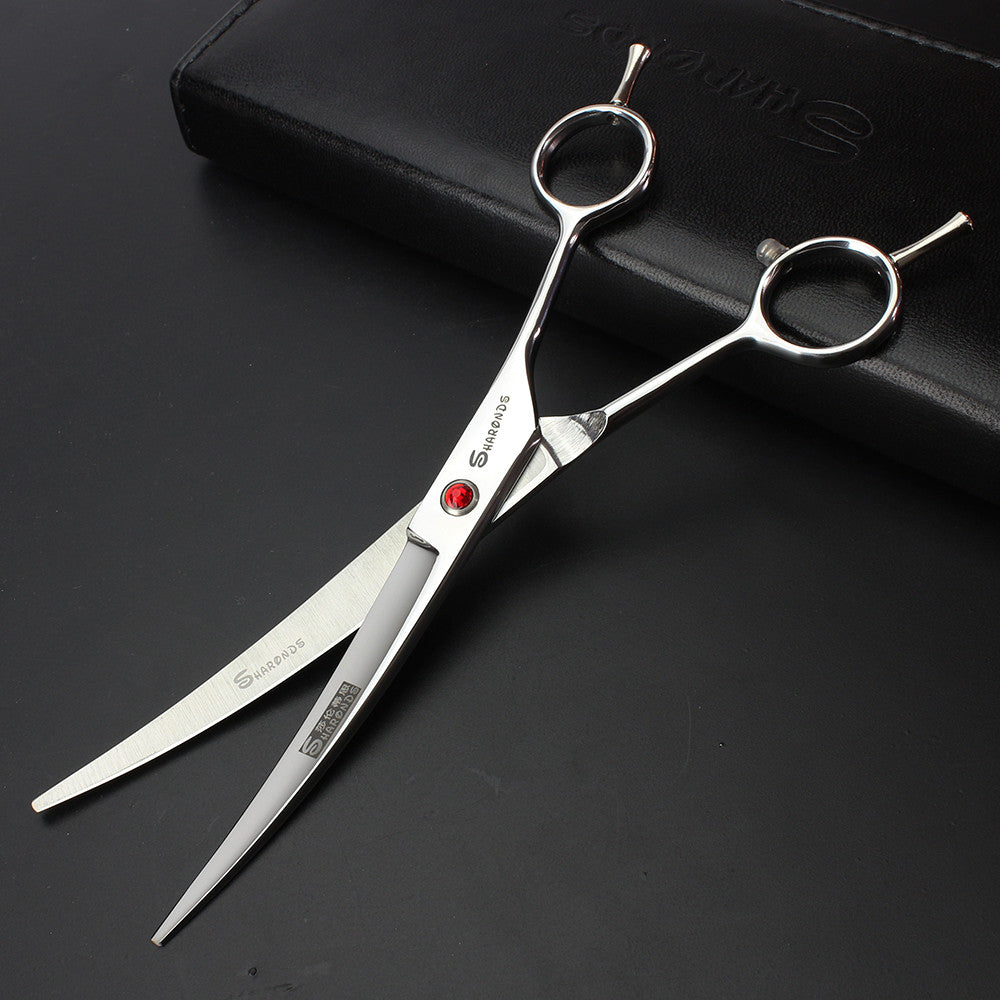 Japan 7inch personalized ruby professional hair styling barber scissors tool set salon dedicated hairdressing scissors - ultrsbeauty