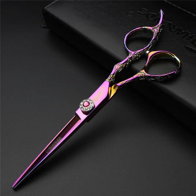 Rainbow hair scissors high quality stainless steel cutting scissors set thinning shears berber makas - ultrsbeauty