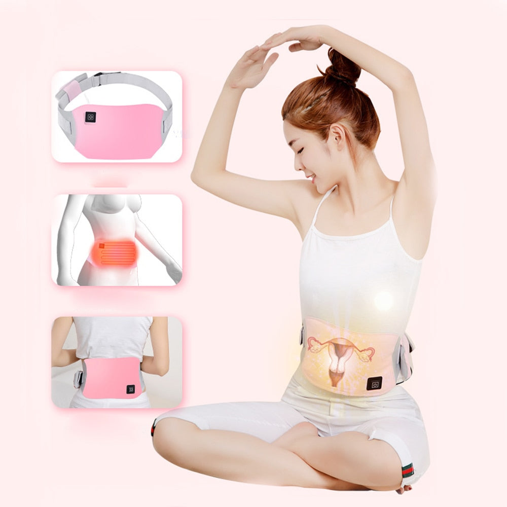 Washable Far Infrared wireless warm uterus belt Electric Heating Belt Lady Warm Palace Menstrual Stomachache Waist Pain Relief - ultrsbeauty