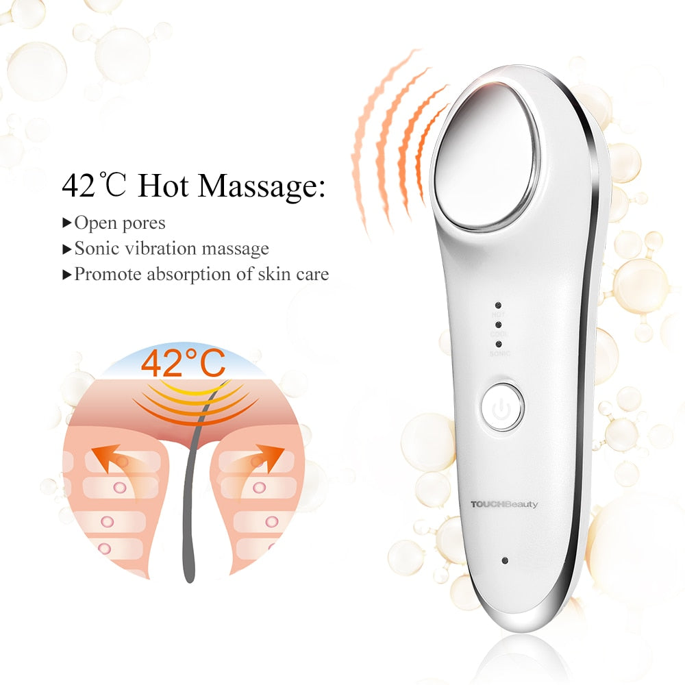 TOUCHBeauty Facial Massage Sonic Anti-wrinkle Skin Care Hot&Cold Anti-aging Facial Massager with Vibration Beauty Device TB-1389 - ultrsbeauty