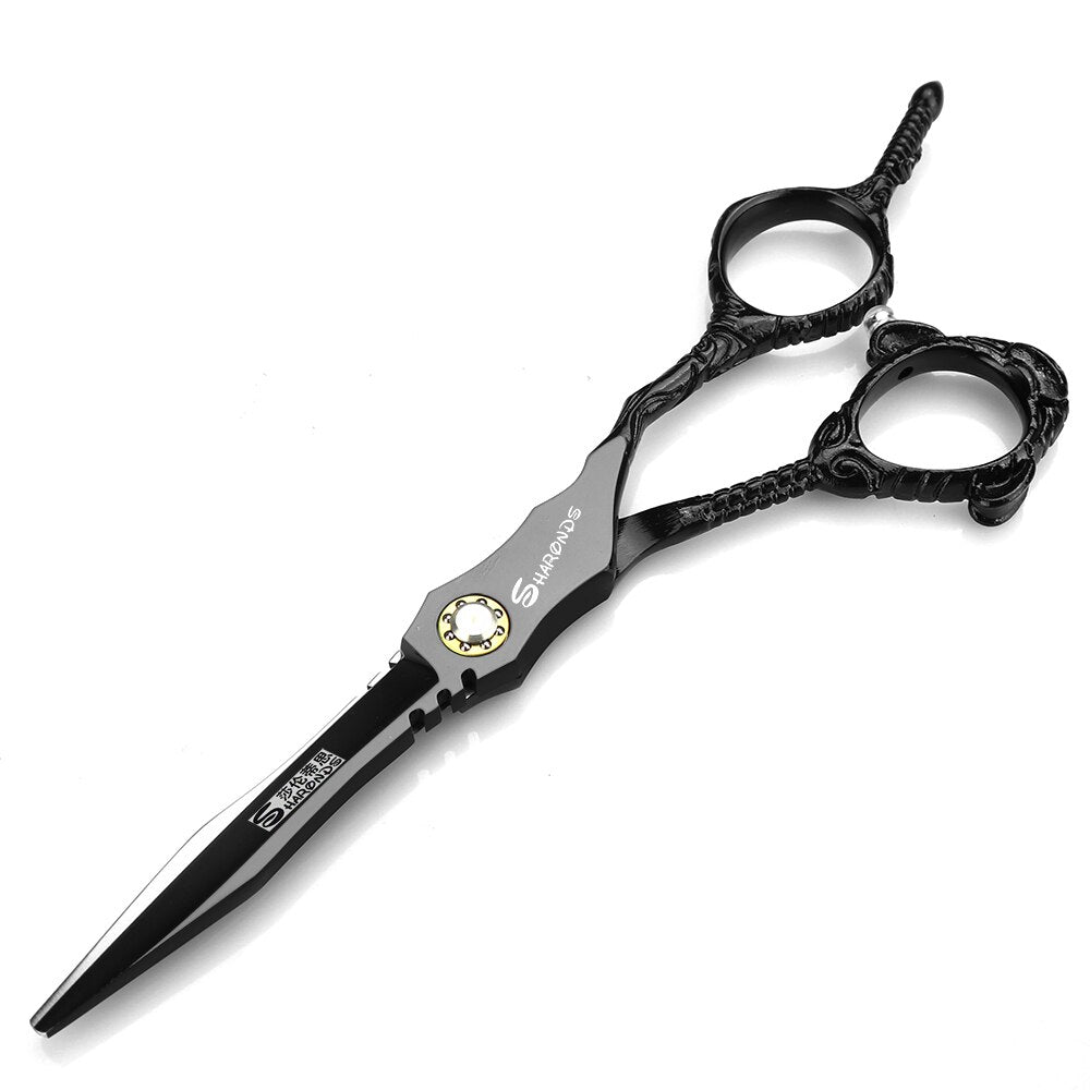 Japan 440c professional hairdressing scissors black 6-inch hair scissors belong to the hairdresser's professional scissors - ultrsbeauty