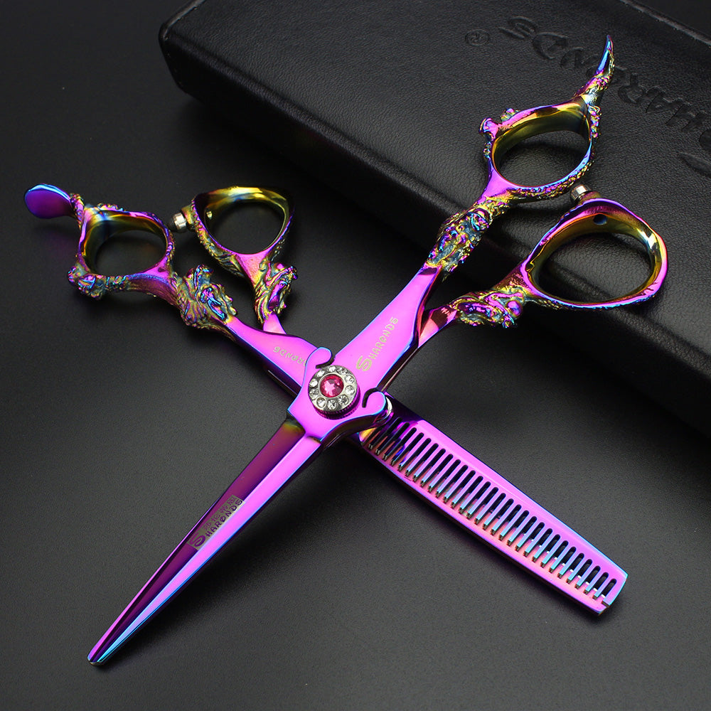 440C steel professional 6 inch hair scissors hair salon hairdresser special color personalized hair scissors - ultrsbeauty