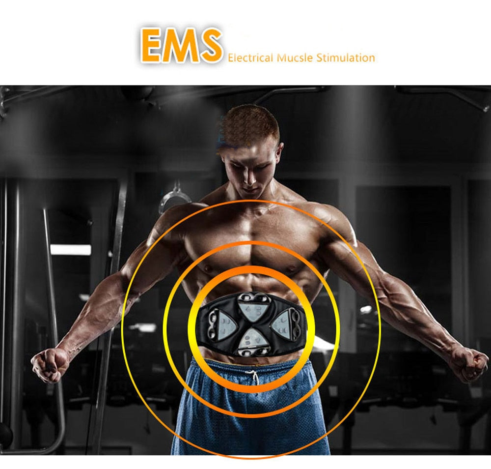 EMS Wireless Muscle Stimulator Trainer Smart Fitness Abdominal Training Electric Weight Loss belt Body Slimming 4 Controllers - ultrsbeauty