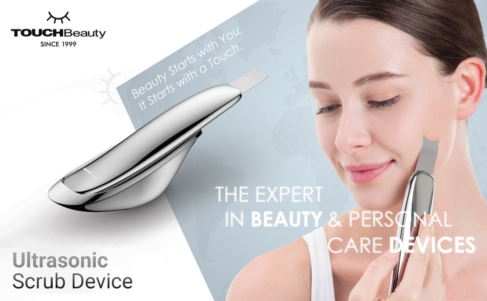 TOUCHBeauty ultrasonic face cleaning Face Skin Scrubber to Remove Blackheads Peeling Wrinkle Anti-Age Cordless Face Spa Device - ultrsbeauty