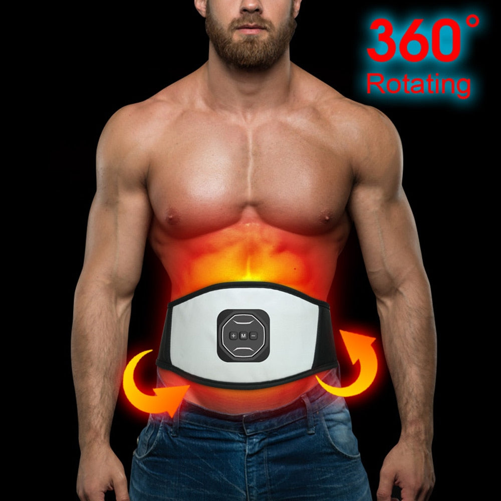 New EMS abdominal muscles fitness device Smart slimming massage belt Bionic Micro-Current Stimulation for StrengthenThe Muscles - ultrsbeauty