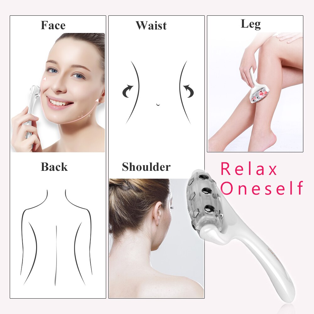 TOUCHBeauty Red light Face Massager Roller for face slimming, Remove dropsy, Improve absorption Skin Care derma roller TB-0888 - ultrsbeauty