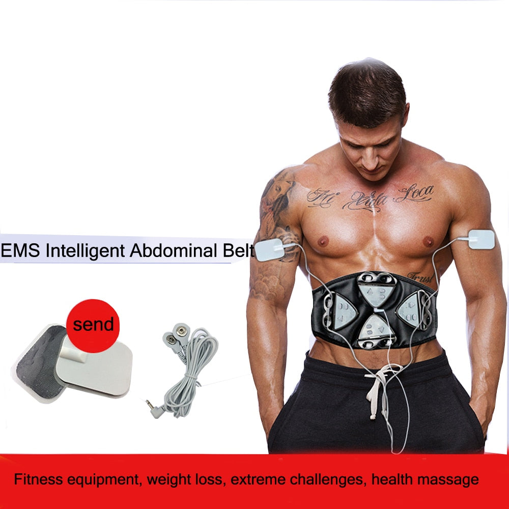 EMS Wireless Muscle Stimulator Trainer Smart Fitness Abdominal Training Electric Weight Loss belt Body Slimming 4 Controllers - ultrsbeauty