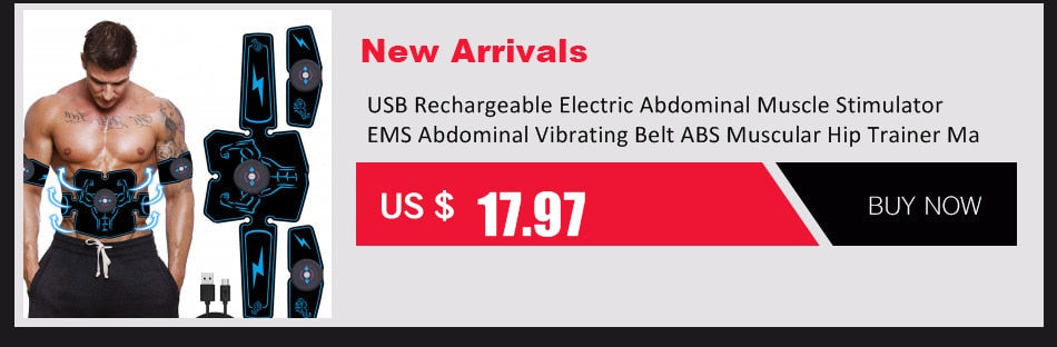 USB Rechargeable Electric Abdominal Muscle Stimulator EMS Abdominal Vibrating Belt ABS Muscular Hip Trainer Massage Home Gym Fit - ultrsbeauty