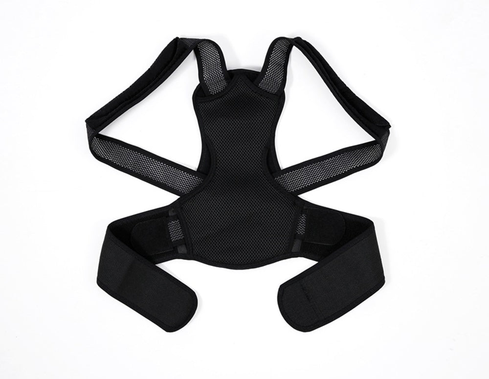 Adjustable Black Back Posture Corrector Shoulder Lumbar Spine Brace Support Belt Health Care for for Men Women Adult Students - ultrsbeauty