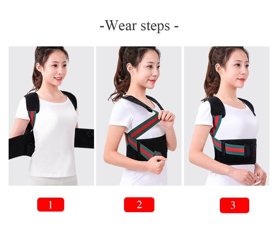 Back support posture corrector Back Posture Brace Clavicle Support Stop Slouching and Hunching Adjustable Back Trainer UNISEX - ultrsbeauty