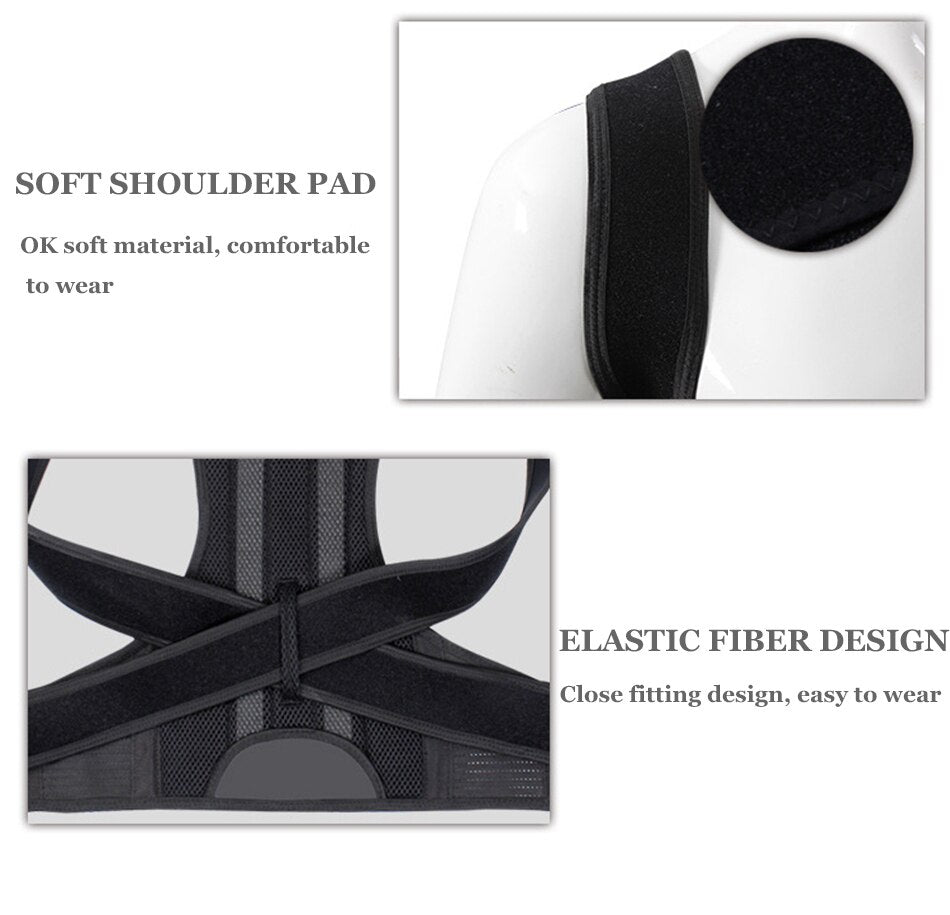 Posture Corrector for Men and Women Back Posture Brace Clavicle Support Stop Slouching and Hunching Adjustable Back Trainer - ultrsbeauty