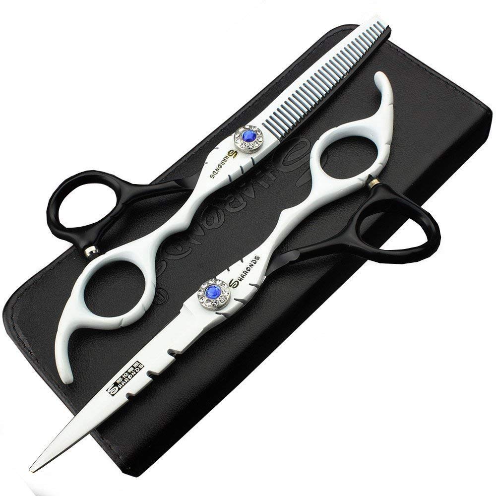 Japan 440c stainless steel Professional Hairdresser Scissors Set 6 Inch Salon Hairdresser Hair Scissors barber Thinning Scissors - ultrsbeauty