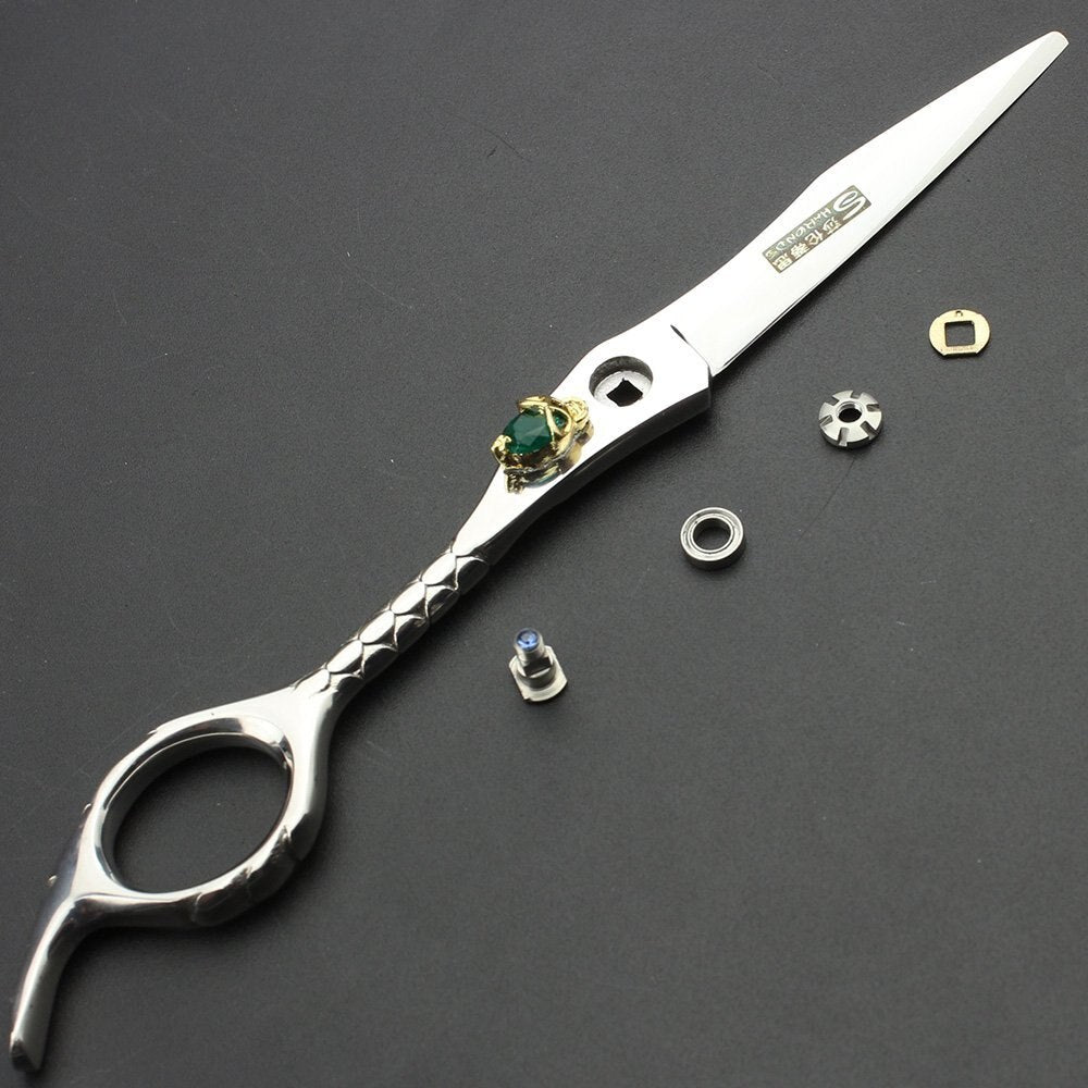 Professional 6-inch Japanese hair scissors high-end steamed bread crusher hair styling tools stainless steel thin scissors - ultrsbeauty