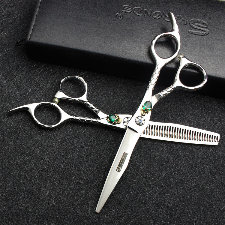 Professional 6-inch Japanese hair scissors high-end steamed bread crusher hair styling tools stainless steel thin scissors - ultrsbeauty