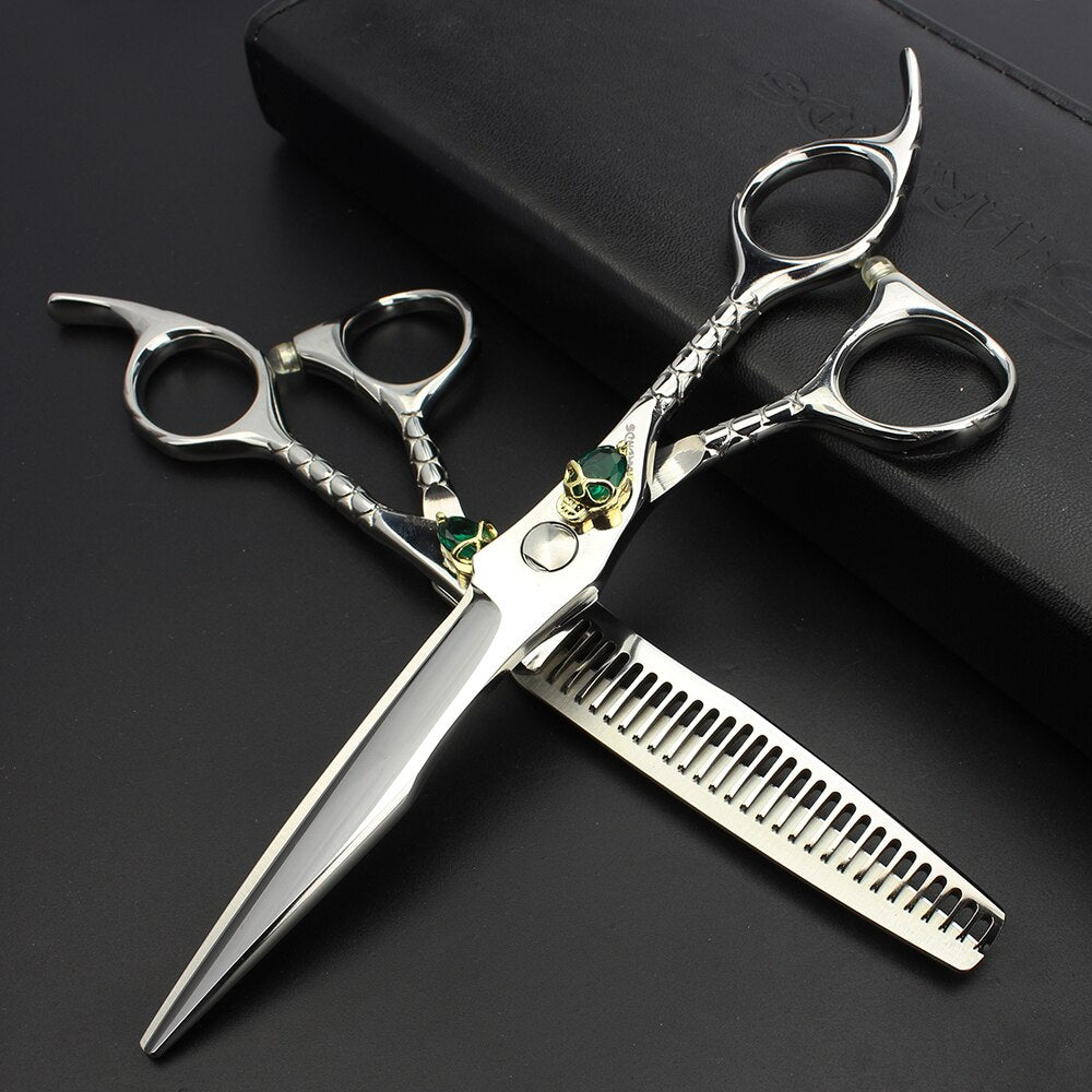 Professional 6-inch Japanese hair scissors high-end steamed bread crusher hair styling tools stainless steel thin scissors - ultrsbeauty