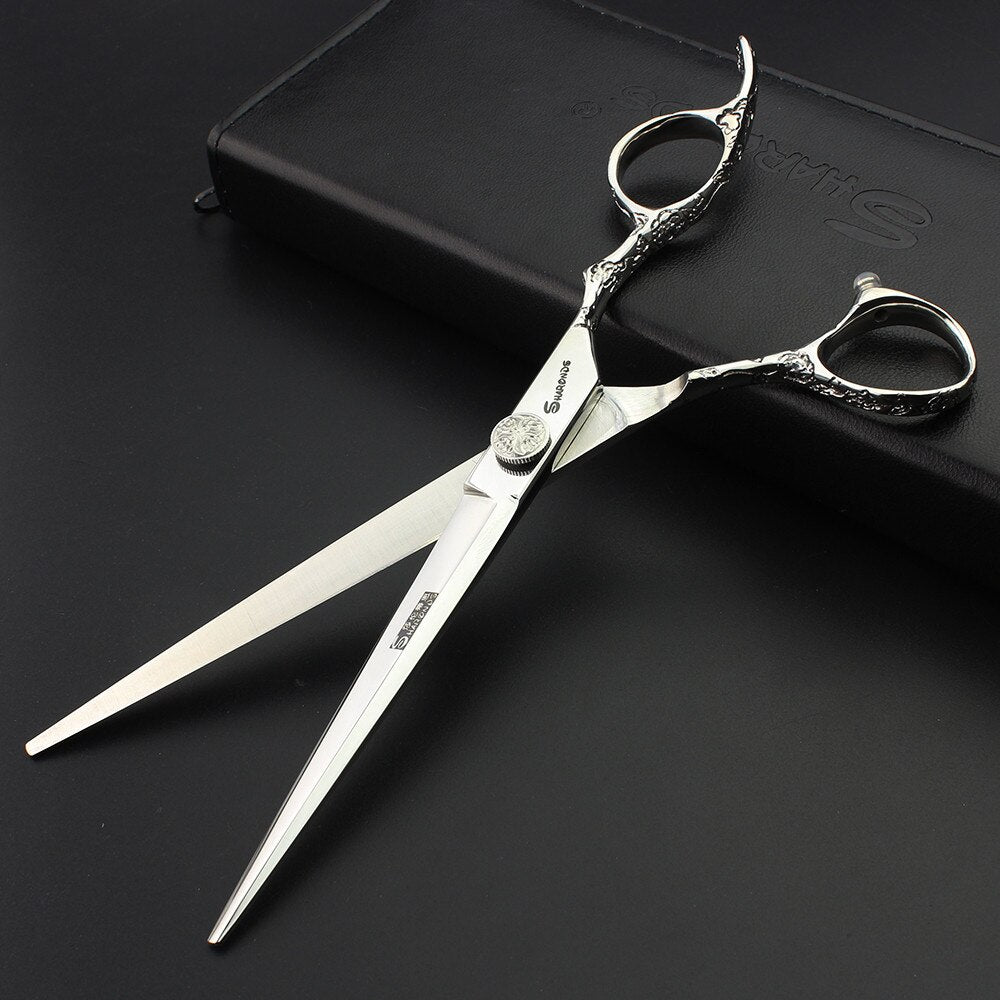 Rose handle personalized gem professional hairdressing scissors high quality 7 inch hair scissors modeling tools - ultrsbeauty