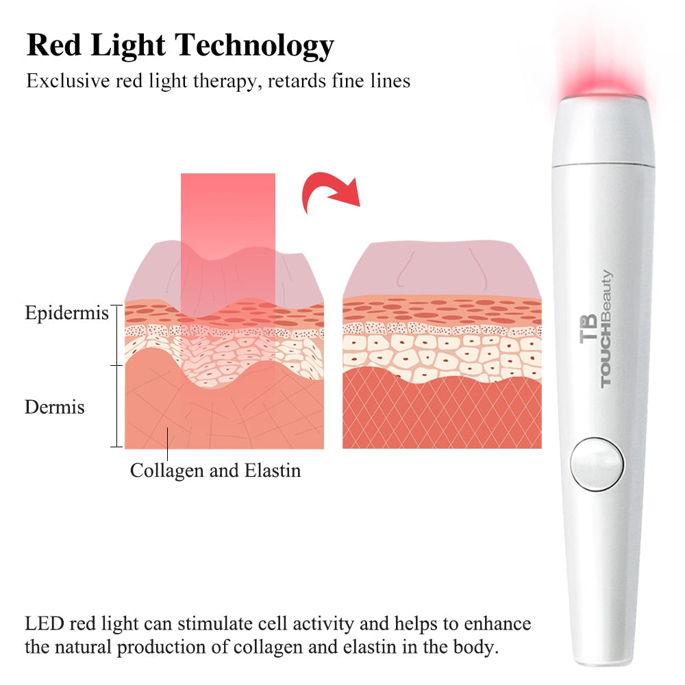 2-in-1 Red and Blue Light Therapy Acne Pen Soft Scar Wrinkle Removal Treatment Device - ultrsbeauty