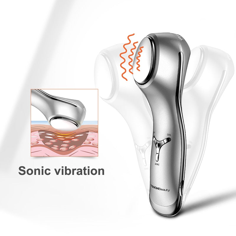 2in1 Sonic Face Massage Hot & Cool Handheld Face & Eye Anti-aging Massager with Vibration Facial Lifting Device - ultrsbeauty