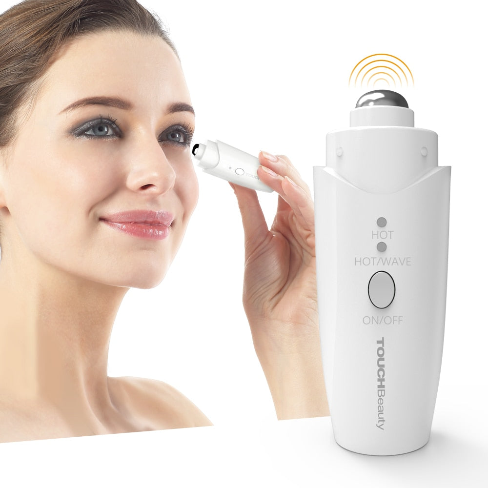 TOUCHBeauty Heated Anti-Aging Vibrating Eye Massage, Mini eye fine lines Sonic Eye Device, Lighten Dark Circles and Puffiness - ultrsbeauty