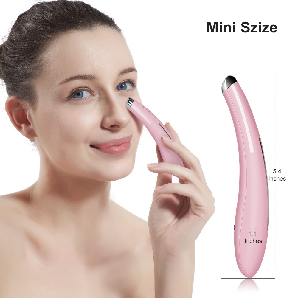 TOUCHBeauty Sonic Vibration Eye Massager, 40 Heated Wand, Relieves Dark Circles and Puffiness Eye Skin Care Device TB-1583 pink - ultrsbeauty