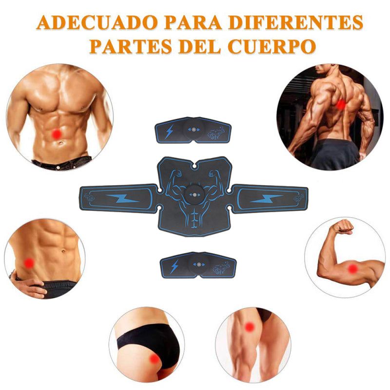 USB Rechargeable Electric Abdominal Muscle Stimulator EMS Abdominal Vibrating Belt ABS Muscular Hip Trainer Massage Home Gym Fit - ultrsbeauty