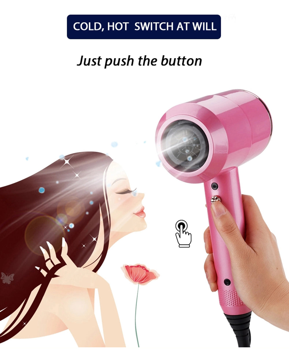 2000W Blow Hair dryer Cold and Hot Unfoldable Handle Blow Dryer - ultrsbeauty