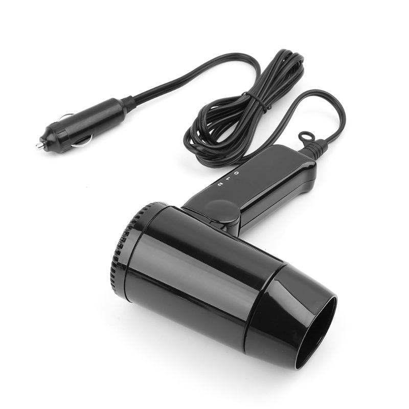 Portable 12V Car-styling Hair Dryer Hot & Cold Folding Blower Window Defroster - ultrsbeauty