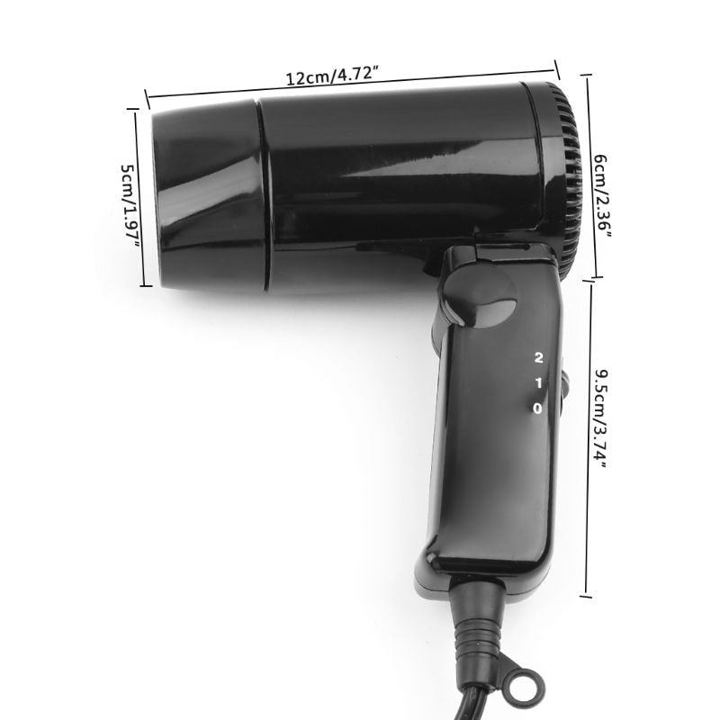 Portable 12V Car-styling Hair Dryer Hot & Cold Folding Blower Window Defroster - ultrsbeauty