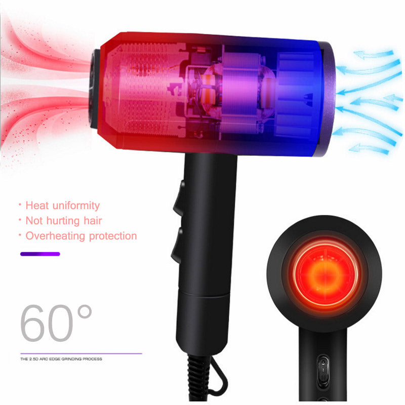 Powerful Salon Hair Dryer Negative Ion Blow Dryer Electric Hairdryer Hot/Cold Wind Air Dryer - ultrsbeauty