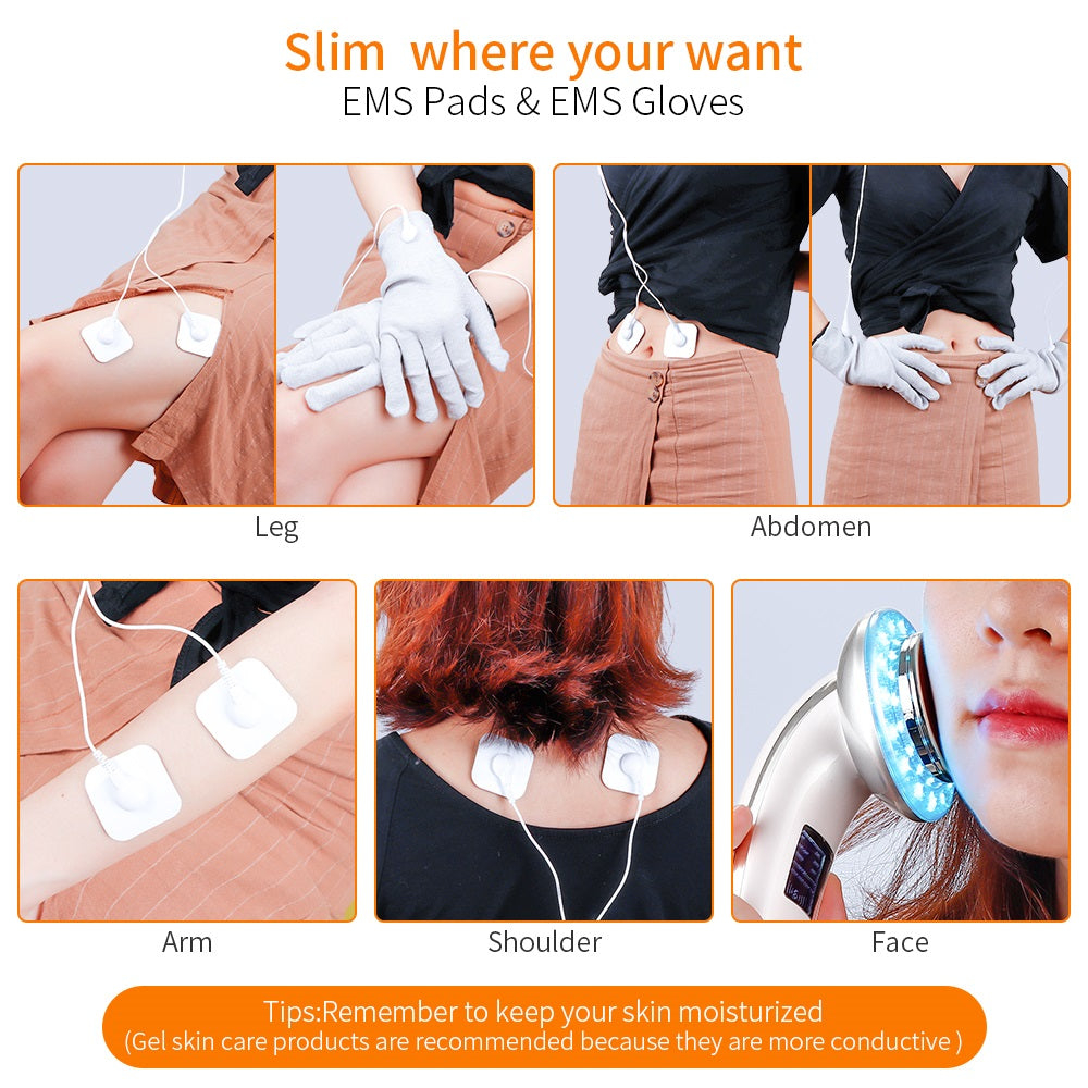 6In1 Ultrasound LED Body Slimming Massager with EMS Fat Burner Weight Loss Cavitation Anti Cellulite Infrared Device - ultrsbeauty