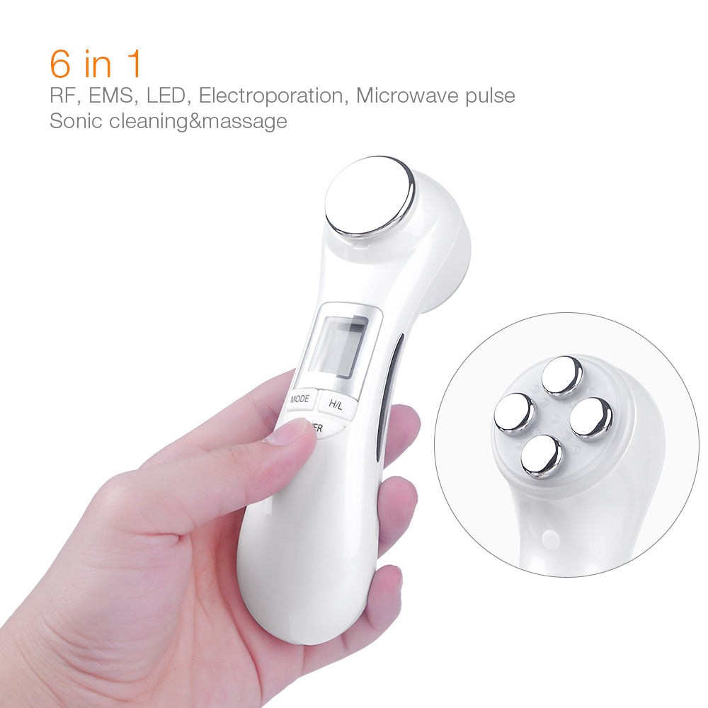 EMS Mesotherapy 6 in 1 Facial Tightening, Face Lifting Photon RF Radio Frequency Machine Led Light Therapy Skin Care Tools - ultrsbeauty